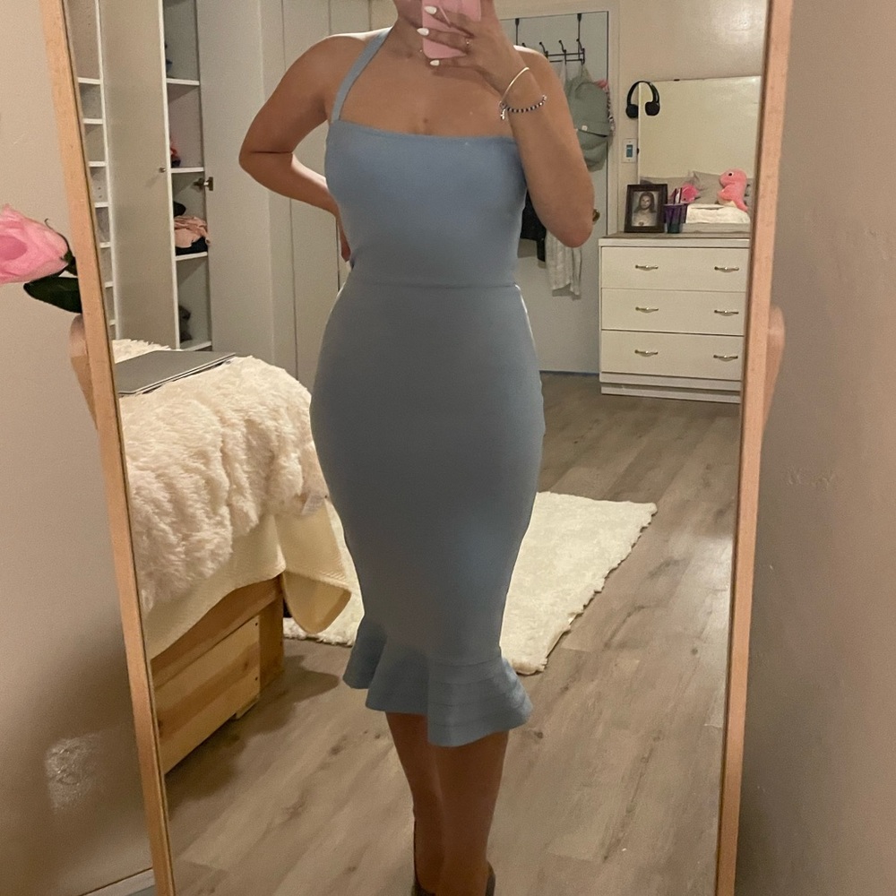 Blue Bandage Bodycon Dress